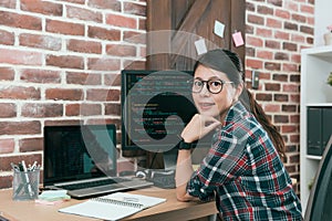 Professional young woman computer engineer