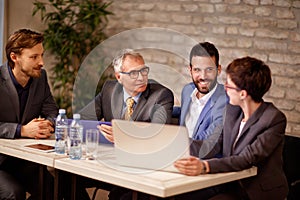 Professionals business people talking on meeting