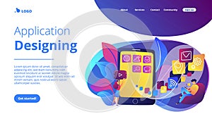 Mobile application development vector illustration