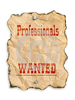 Professionals wanted