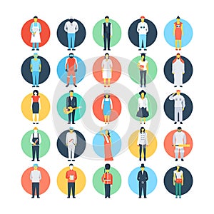 Professions Colored Vector Icons 2 photo