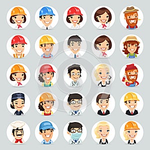 Professions Vector Characters Icons Set1.2