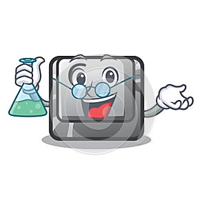 Professor button C in the mascot shape