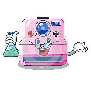 Professor instant camera with revoke cartoon picture