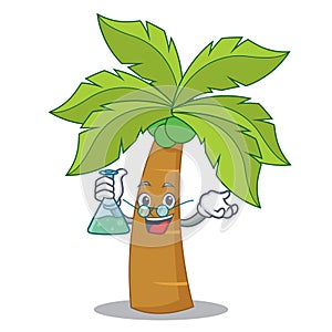 Professor palm tree character cartoon