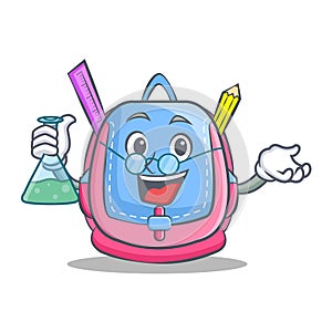 Professor school bag character cartoon