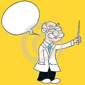 Professor -Speech Bubble - Yellow Background