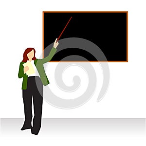 Professor teaching at blackboard