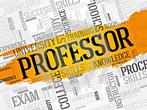 Professor word cloud collage