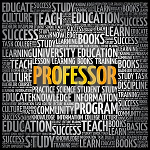 Professor word cloud collage