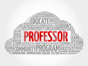 Professor word cloud collage