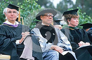 Professors observing the graduation ceremony