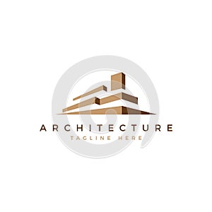 Proffesional architecture logo building modern