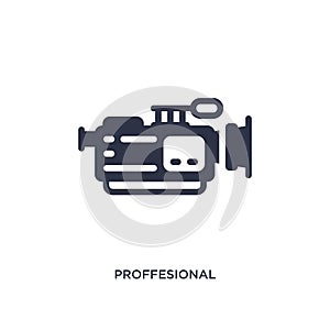 proffesional video camera icon on white background. Simple element illustration from cinema concept photo