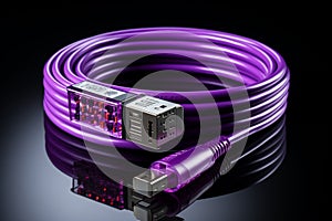 Profibus Cable on Black background