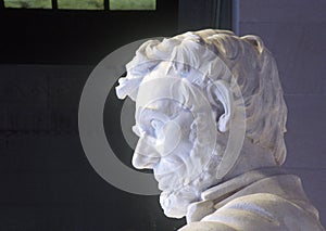 Profile of Abraham Lincoln in Lincoln Memorial Washington D.C. photo