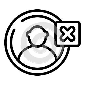 Profile attack icon outline vector. Internet account