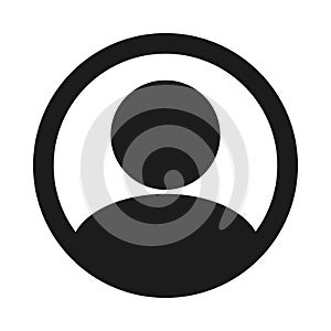 Profile avatar outline icon