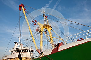 Profile of a big Dutch fishing cutter photo