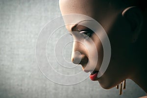 Profile Closeup of Female Mannequin Face
