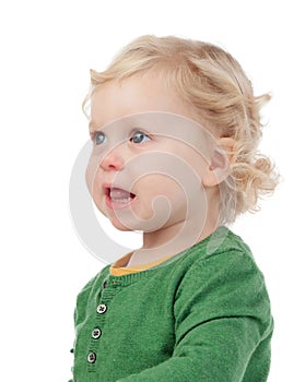 Profile of cute baby