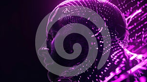 The Profile of a Digital Human.AI generated image