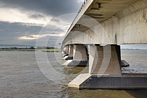 Profile Dutch concrete bridge between Noordoostpolder and Flevoland