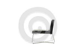 Profile of an elegant modern black chair