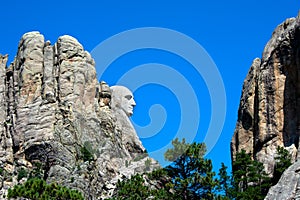 Profile of George Washington at Mt. Rushmore