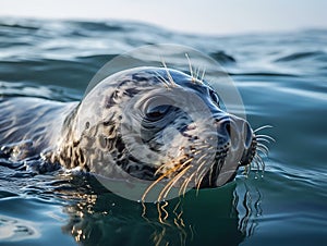 Profile Of A Grey Seal At Gweek