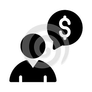 Profile vector glyph flat icon