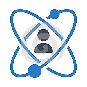 Profile vector glyph color icon