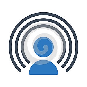 Profile vector glyph color icon