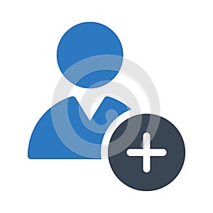 Profile vector glyph color icon