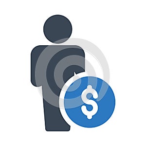 Profile vector glyph color icon