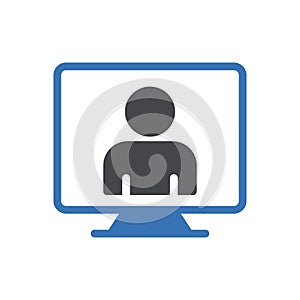 Profile vector glyph color icon