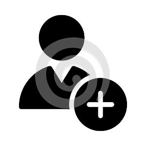 Profile vector glyph flat icon