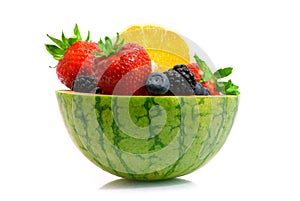Profile of melon fruit bowl