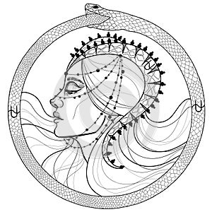 Profile of an Ophiuchus girl photo