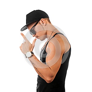 Profile photo of young adult male o white background