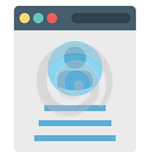 Profile popup, web profile, Isolated Vector icons that can be easily modified or edit photo