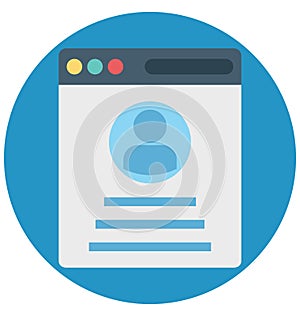 Profile popup, web profile, Isolated Vector icons that can be easily modified or edit photo