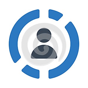 Profile vector glyph color icon