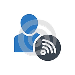 Profile vector glyph color icon