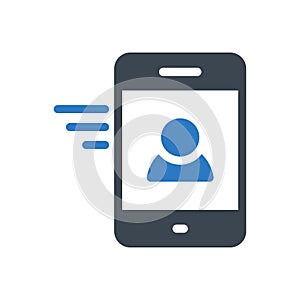 Profile vector glyph color icon