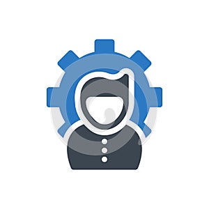 Profile vector glyph color icon