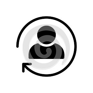Profile vector glyph flat  icon