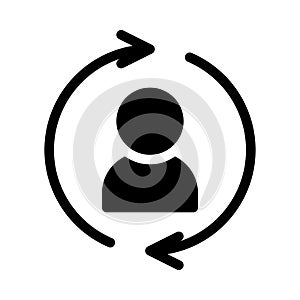 Profile vector glyph   flat icon