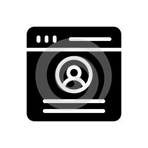Profile  vector glyph flat icon