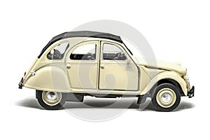 Profile view of an epic Citroen 2CV car